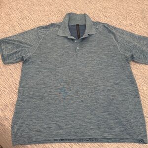 lululemon athletica Heathered Blue Polo Shirt